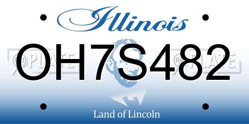 OH7S482 Illinois License Plate