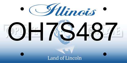 OH7S487 Illinois License Plate