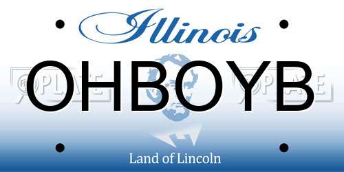 OHBOYB Illinois License Plate