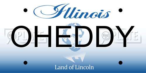 OHEDDY Illinois License Plate