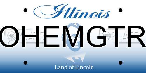 OHEMGTR Illinois License Plate