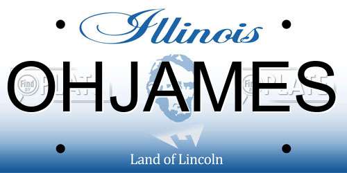 OHJAMES Illinois License Plate