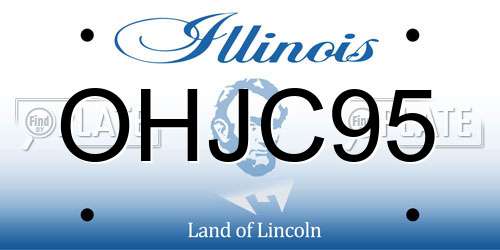 OHJC95 Illinois License Plate