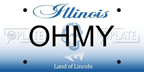 OHMY Illinois License Plate