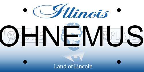 OHNEMUS Illinois License Plate