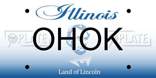 OHOK Illinois License Plate