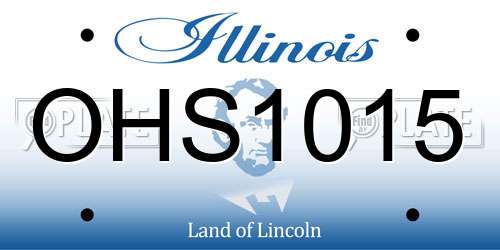OHS1015 Illinois License Plate