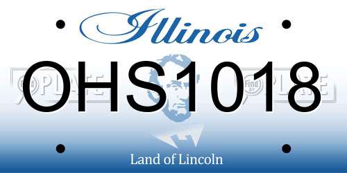 OHS1018 Illinois License Plate
