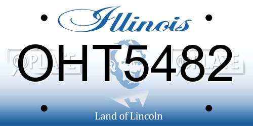 OHT5482 Illinois License Plate