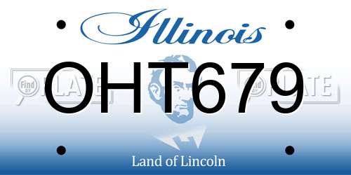 OHT679 Illinois License Plate