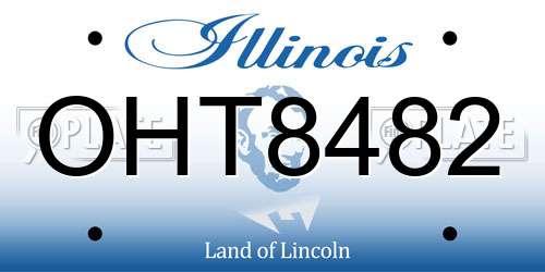 OHT8482 Illinois License Plate