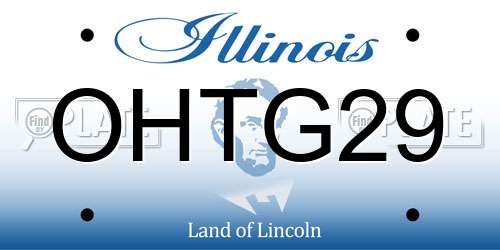 OHTG29 Illinois License Plate