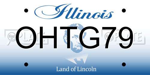 OHTG79 Illinois License Plate