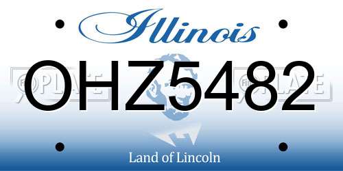 OHZ5482 Illinois License Plate