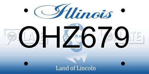 OHZ679 Illinois License Plate