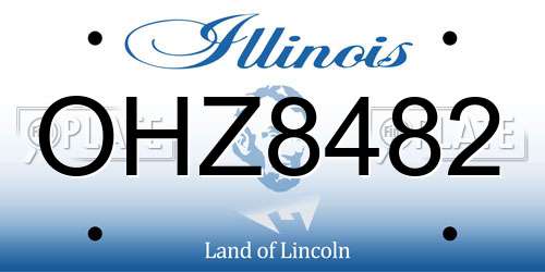 OHZ8482 Illinois License Plate