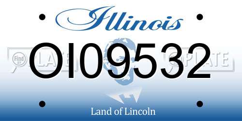 OI09532 Illinois License Plate