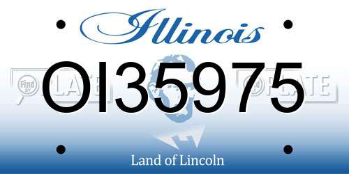 OI35975 Illinois License Plate