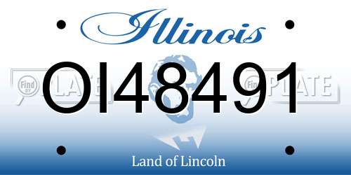 OI48491 Illinois License Plate