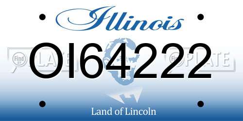OI64222 Illinois License Plate