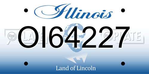 OI64227 Illinois License Plate