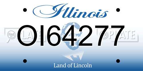 OI64277 Illinois License Plate