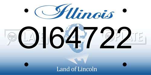 OI64722 Illinois License Plate