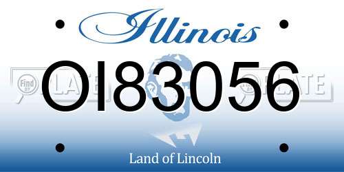 OI83056 Illinois License Plate
