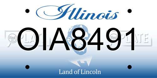 OIA8491 Illinois License Plate