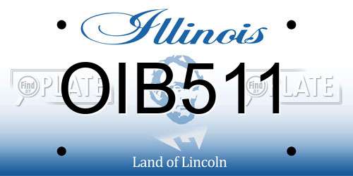 OIB511 Illinois License Plate