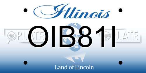 OIB81I Illinois License Plate