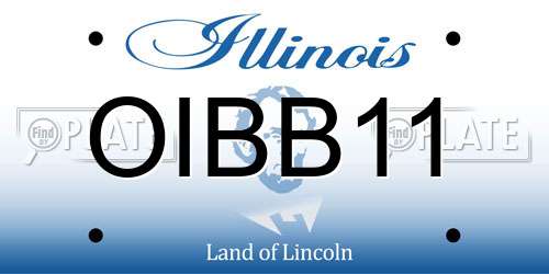 OIBB11 Illinois License Plate