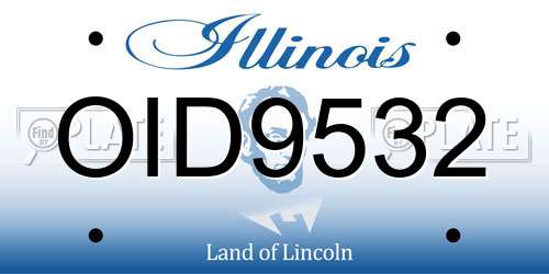 OID9532 Illinois License Plate