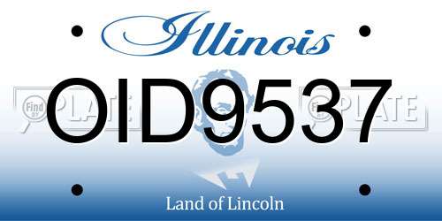 OID9537 Illinois License Plate