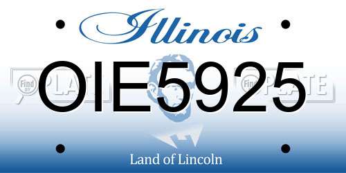 OIE5925 Illinois License Plate