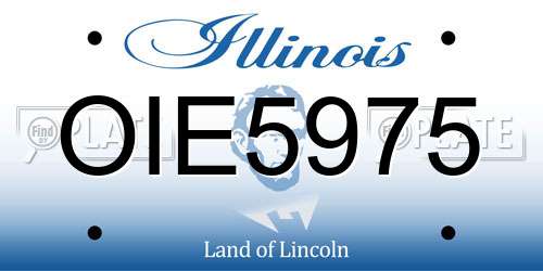 OIE5975 Illinois License Plate