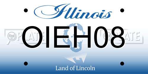 OIEH08 Illinois License Plate