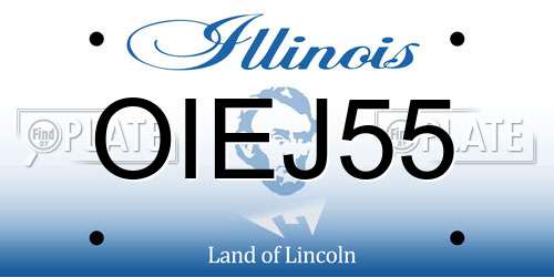 OIEJ55 Illinois License Plate