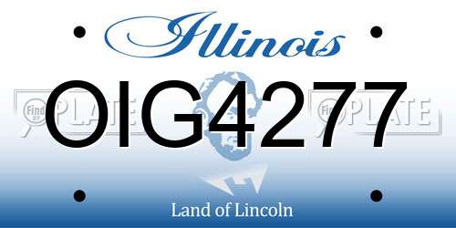 OIG4277 Illinois License Plate