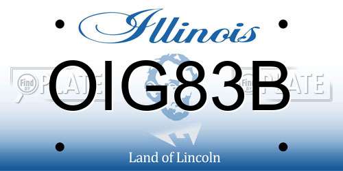 OIG83B Illinois License Plate