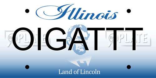 OIGATTT Illinois License Plate