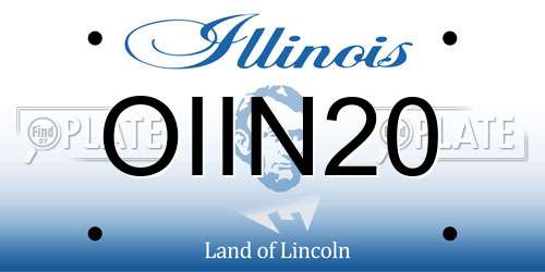 OIIN20 Illinois License Plate