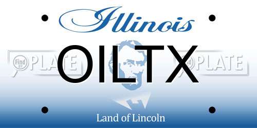 OILTX Illinois License Plate