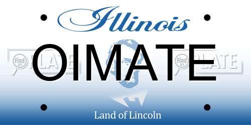 OIMATE Illinois License Plate