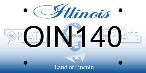 OIN140 Illinois License Plate