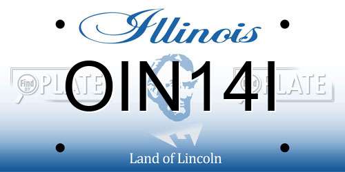 OIN14I Illinois License Plate