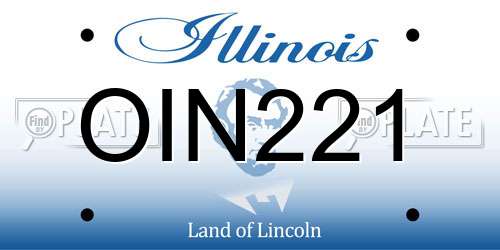 OIN221 Illinois License Plate
