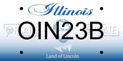 OIN23B Illinois License Plate