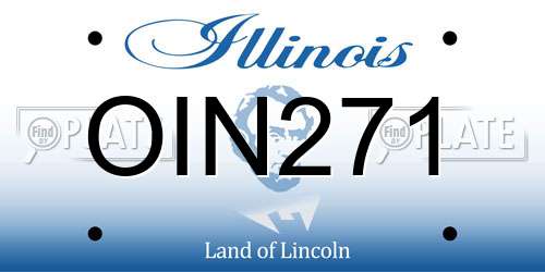 OIN271 Illinois License Plate