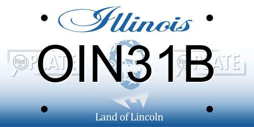 OIN31B Illinois License Plate